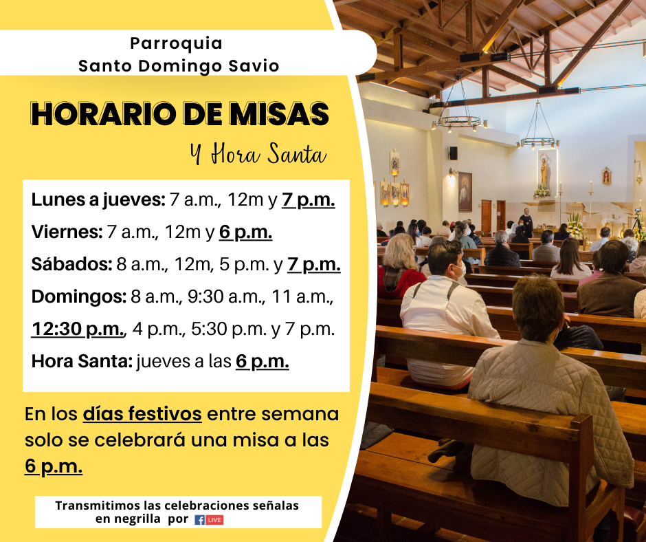 Horario misas SDS